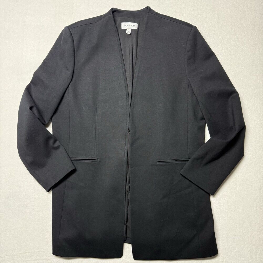 Nordstrom Jacket Women's XL Black Blazer. Lined. Soft. Warm. Structured. Classic
